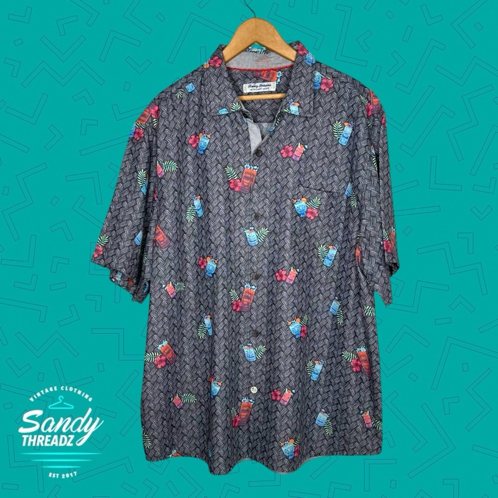 Tommy Bahama Coconut Point Button Up Camp Shirt - Picture 2 of 6